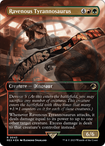Ravenous Tyrannosaurus Emblem (Borderless) [Jurassic World Collection Tokens]