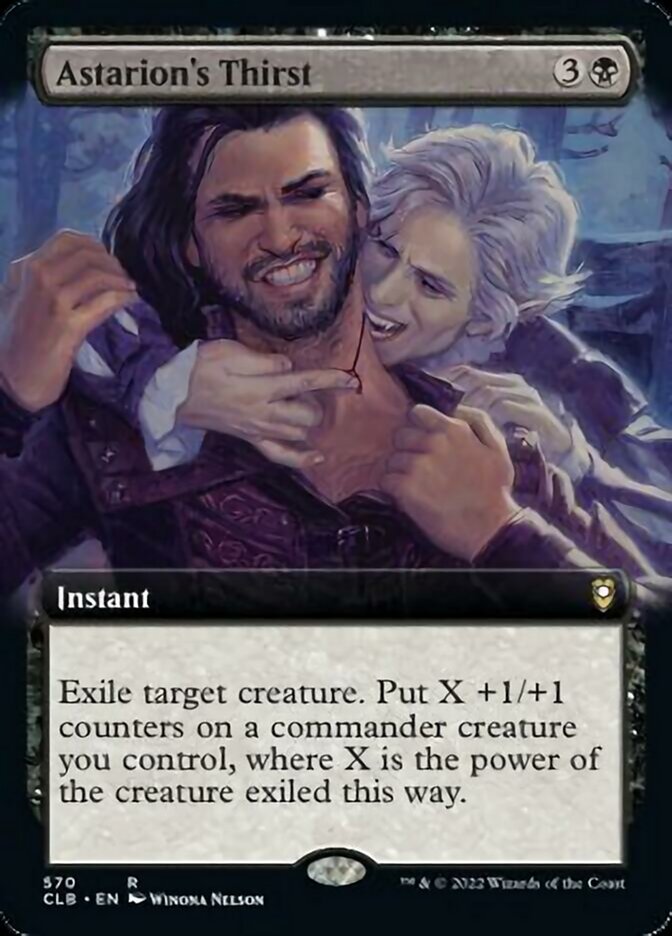 astarion mtg card Astarion's Thirst (Extended Art) [Commander Legends: Battle for Baldur's  Gate]