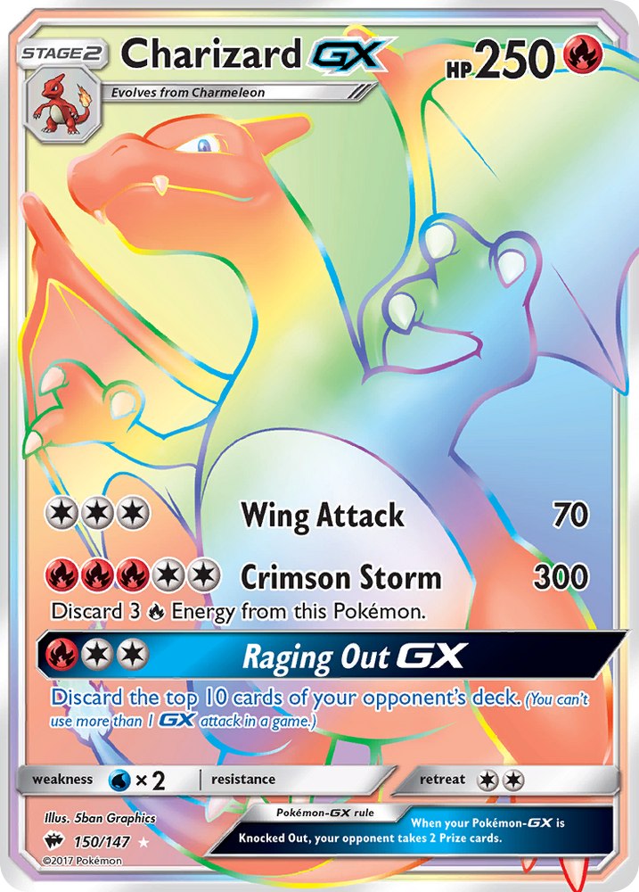 pokemon sun and moon charizard card & 11.5 Hidden Fates Assorted Gx Box- Charizard-GX, Raichu-GX, or Gyarado-GX : Toys & Games Evolves from Charmeleon Reshiram & Charizard GX (SM201)