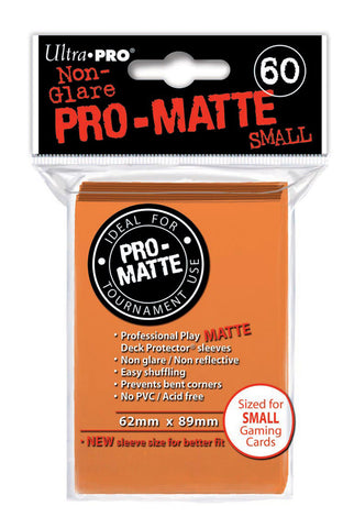 60ct Pro-Matte Orange Small Deck Protectors [84266]