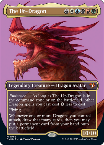 The Ur-Dragon (Borderless Textured Foil Frame Break) [Commander Masters]