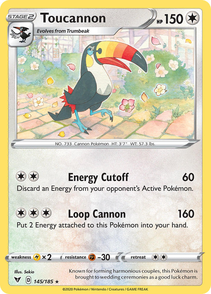 Toucannon (145/185) [Sword & Shield: Vivid Voltage]