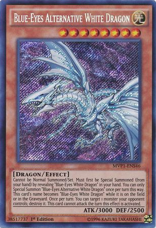 rare yugioh cards blue eyes white dragon Blue-Eyes Alternative White Dragon [MVP1-ENS46] Secret Rare