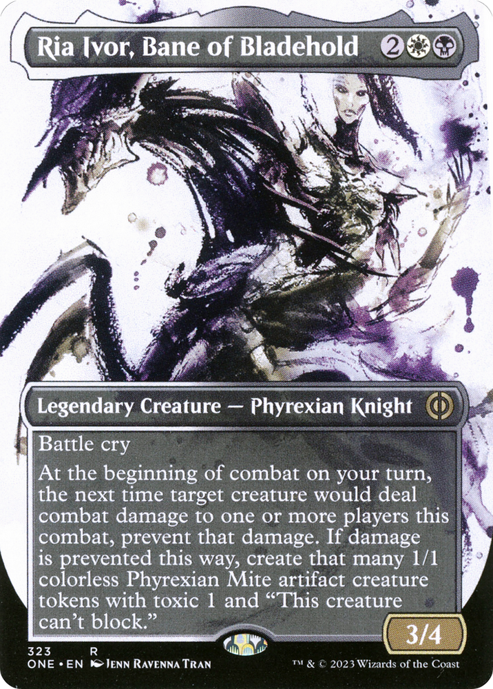 Ria Ivor, Bane of Bladehold (Borderless Ichor) [Phyrexia: All Will Be Ria Ivor, Bane of Bladehold (Borderless Ichor) [Phyrexia: All Will Be