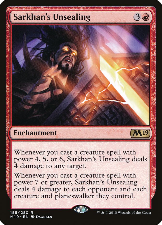 sarkhan mtg cards Sarkhan's Unsealing [Core Set 2019]