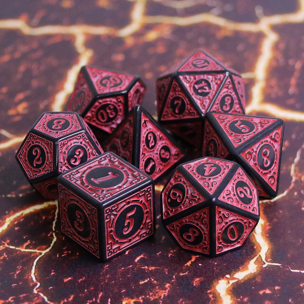 Dice 7ct Magic Flame Red
