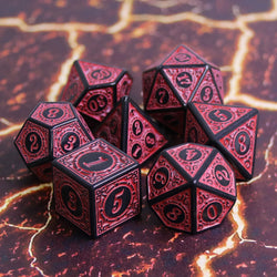 Dice 7ct Magic Flame Red
