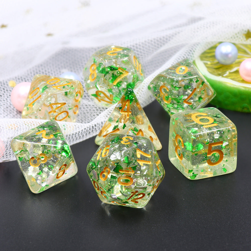 Dice 7ct Metallic Emerald