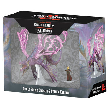 Dungeons And Dragons: Icons Of The Realms Miniatures Set 24: Spelljammer Adventures In Space: Adult Solar Dragon And Prince Xeleth Premium Miniatures