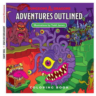 Dungeons and Dragons 5E: Adventures Outlined Coloring Book