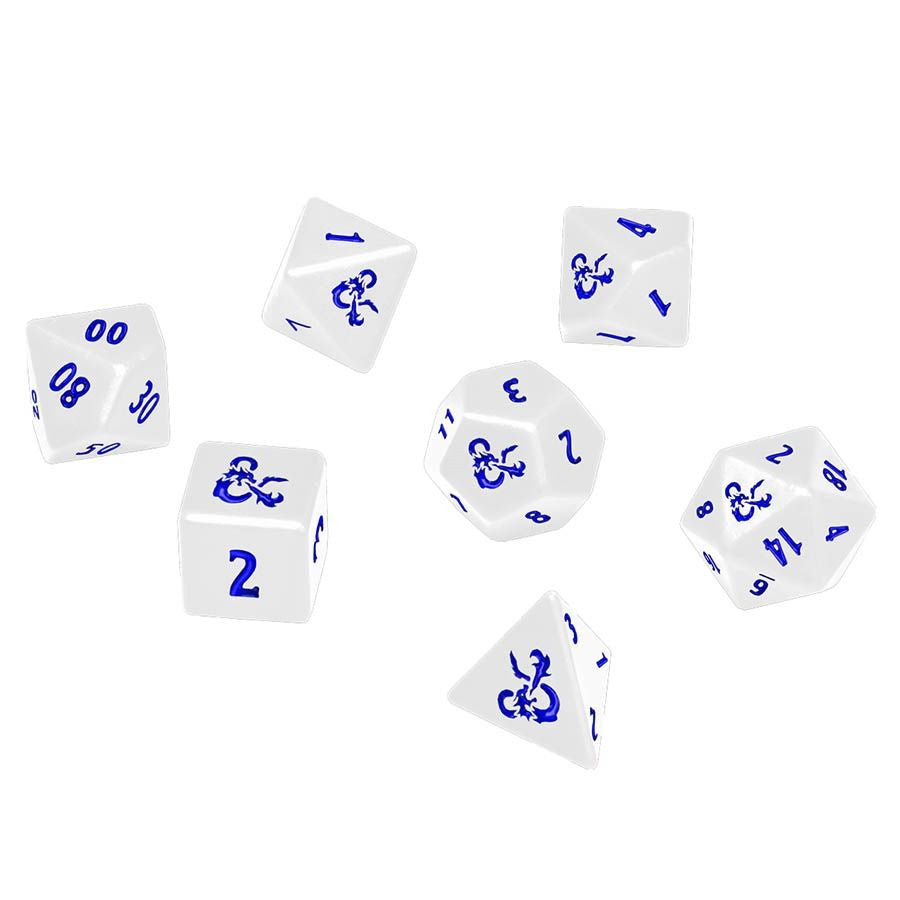 Dungeons and Dragons Dice: Icewind Dale Rime of The Frostmaiden 7 Ct Heavy Metal Poly Set