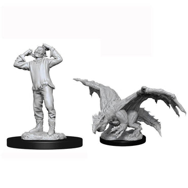 Dungeons and Dragons: Nolzur's Marvelous Unpainted Miniatures Green Dragon Wyrmling