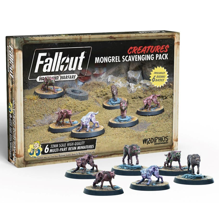 Fallout Wasteland Warfare: Creatures: Mongrel Scavenging Pack