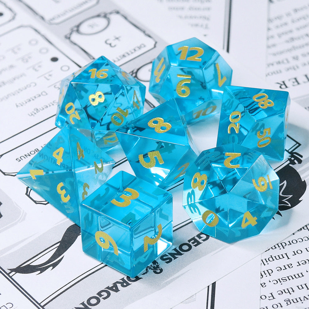 Gemstone Dice - 7ct Blue Moon
