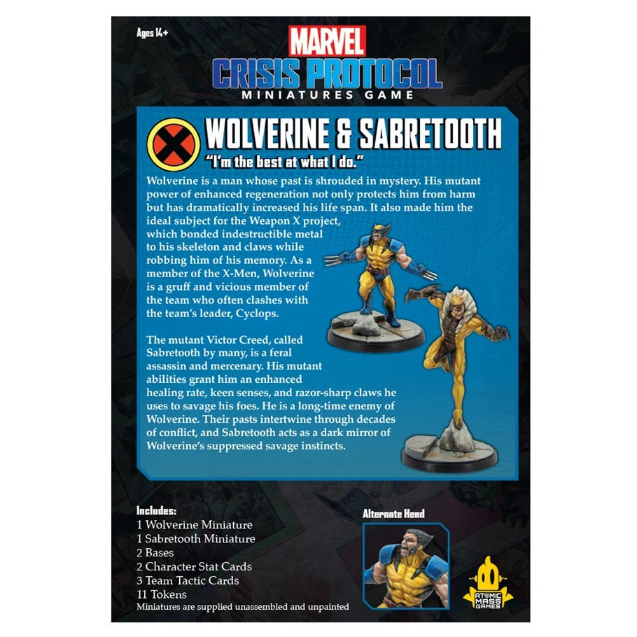 Marvel Crisis Protocol: Wolverine and Sabertooth Pack