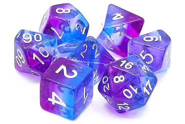 Old School 7 Piece DnD RPG Dice Set: Gradients - Southern Lights