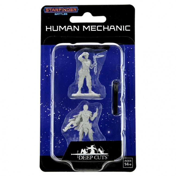 Starfinder Deep Cuts Unpainted Miniatures W15 Human Mechanic