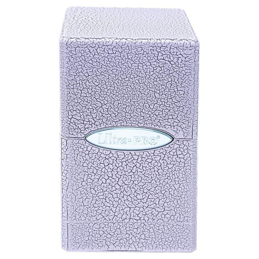 Satin Tower Deck Box - Ivory Crackle