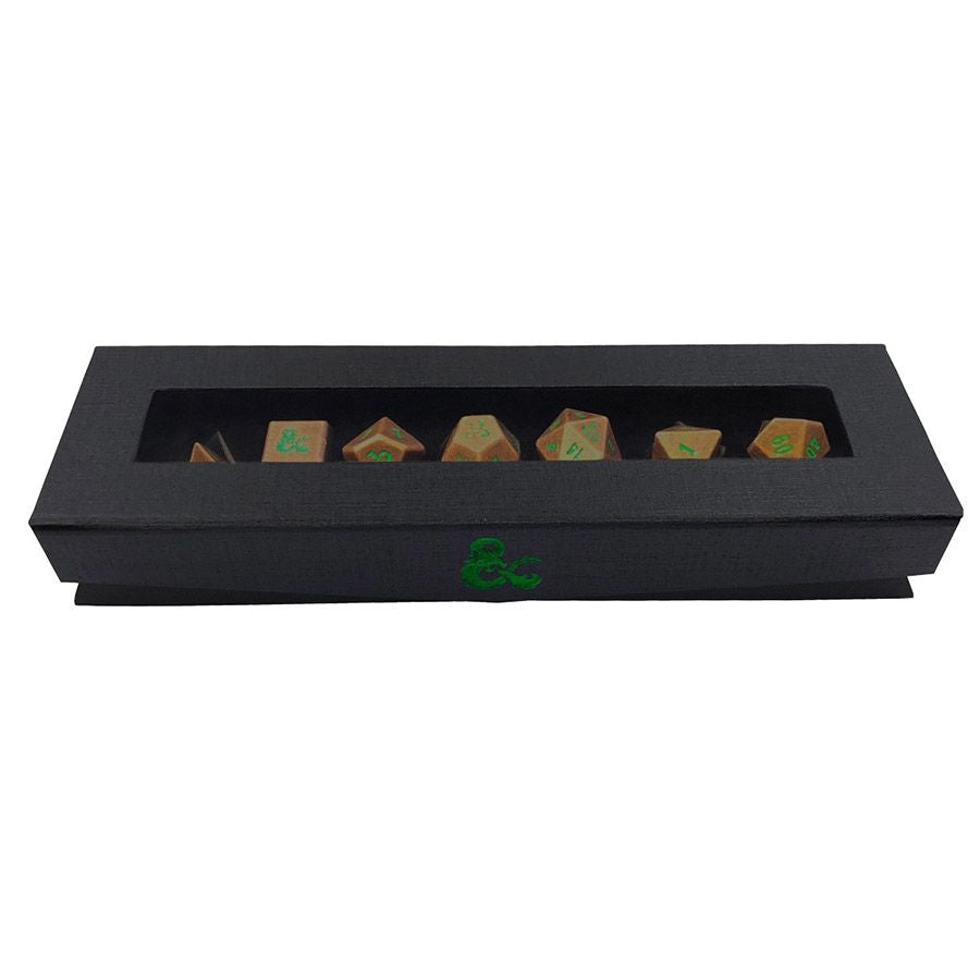 ULTRA PRO: DUNGEONS AND DRAGONS: HEAVY METAL DICE: FEYWILD COPPER AND GREEN RPG SET