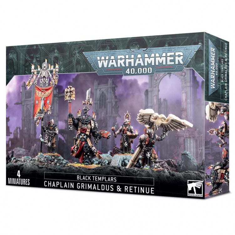 Warhammer 40k Black Templars Chaplain Grimaldus & Retinue