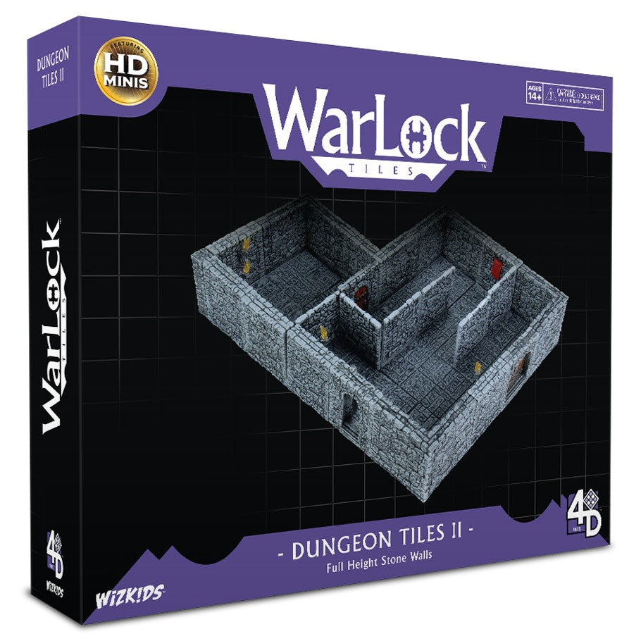 Warlock Tiles : Dungeon Tiles 2: Full Height Stone Walls