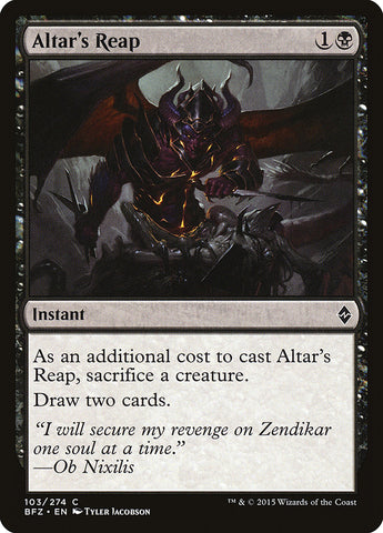 Altar's Reap [Battle for Zendikar]