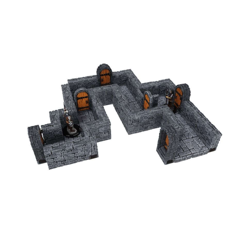Warlock Tiles : Dungeon Tiles Expansion: One Inch Dungeon Straight Walls