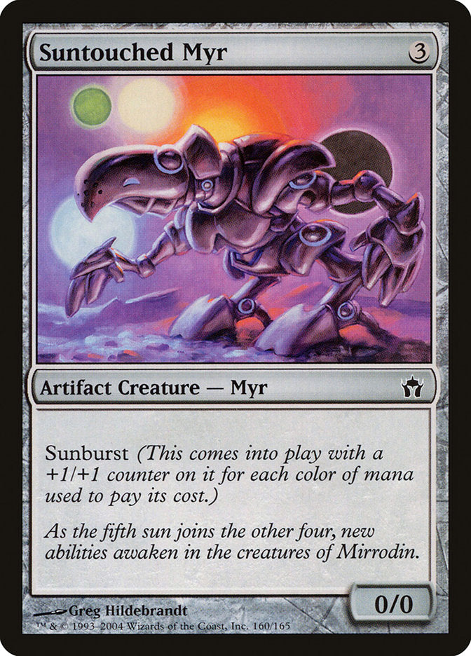 fifth dawn mtg card list Suntouched Myr [Fifth Dawn]