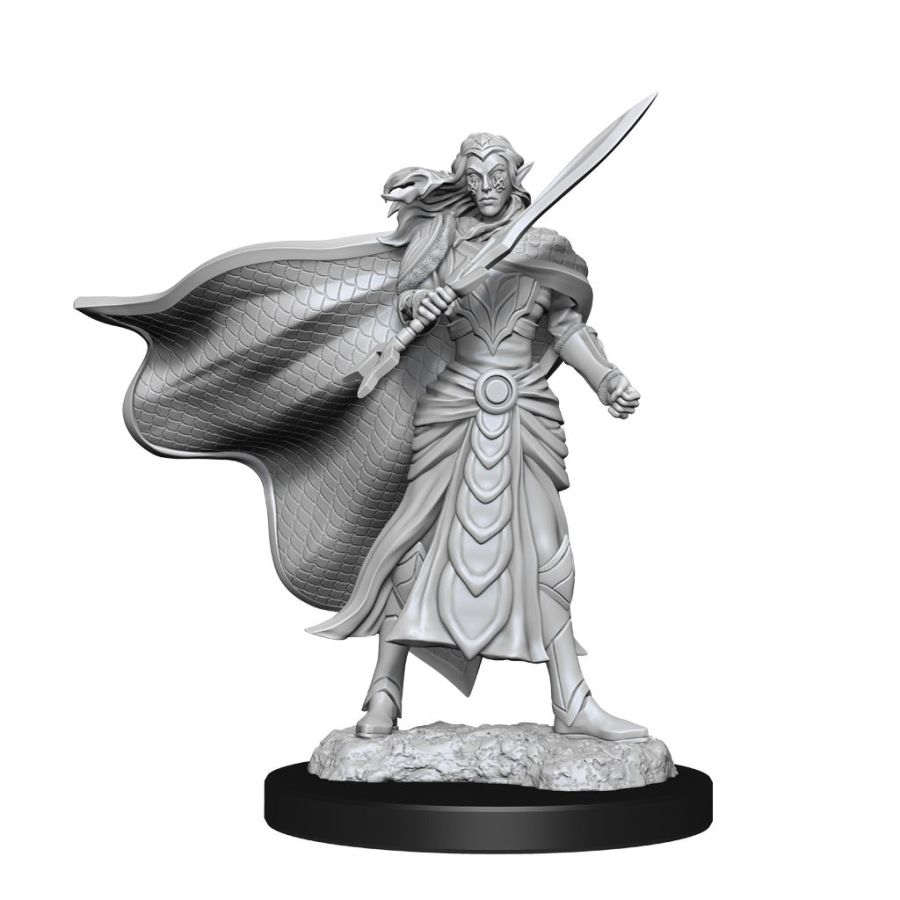 Magic the Gathering Unpainted Miniatures: W14 Elf Fighter and Elf Cleric