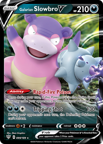 Galarian Slowbro V (099/189) [Sword & Shield: Darkness Ablaze]