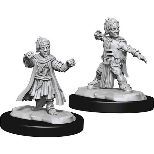 Pathfinder: Deep Cuts Unpainted Miniatures: W15 Male Halfling Monk