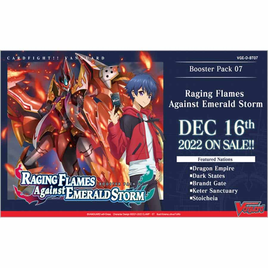 Cardfight!! Vanguard Overdress: Booster: Bt07 Raging Flames Against Emerald Storm Box